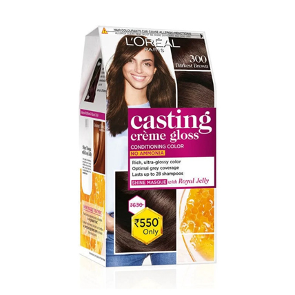 Loreal Paris Hair Colour Casting Creme Gloss Darkest Brown 300	